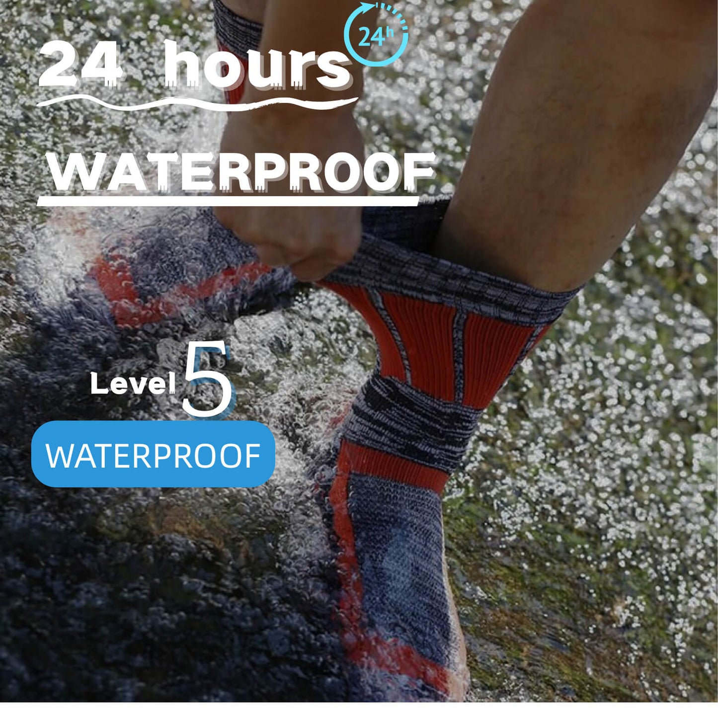Unisex Crew Waterproof Socks Ember Ash