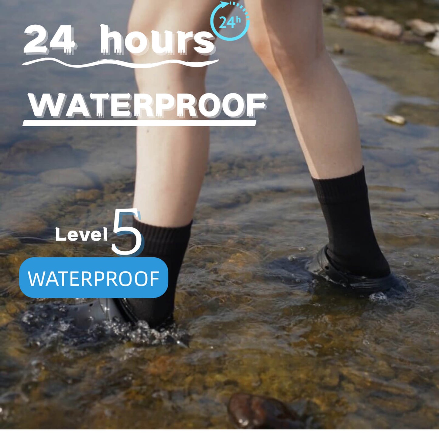 Unisex Crew Waterproof Socks Evergreen Shadow