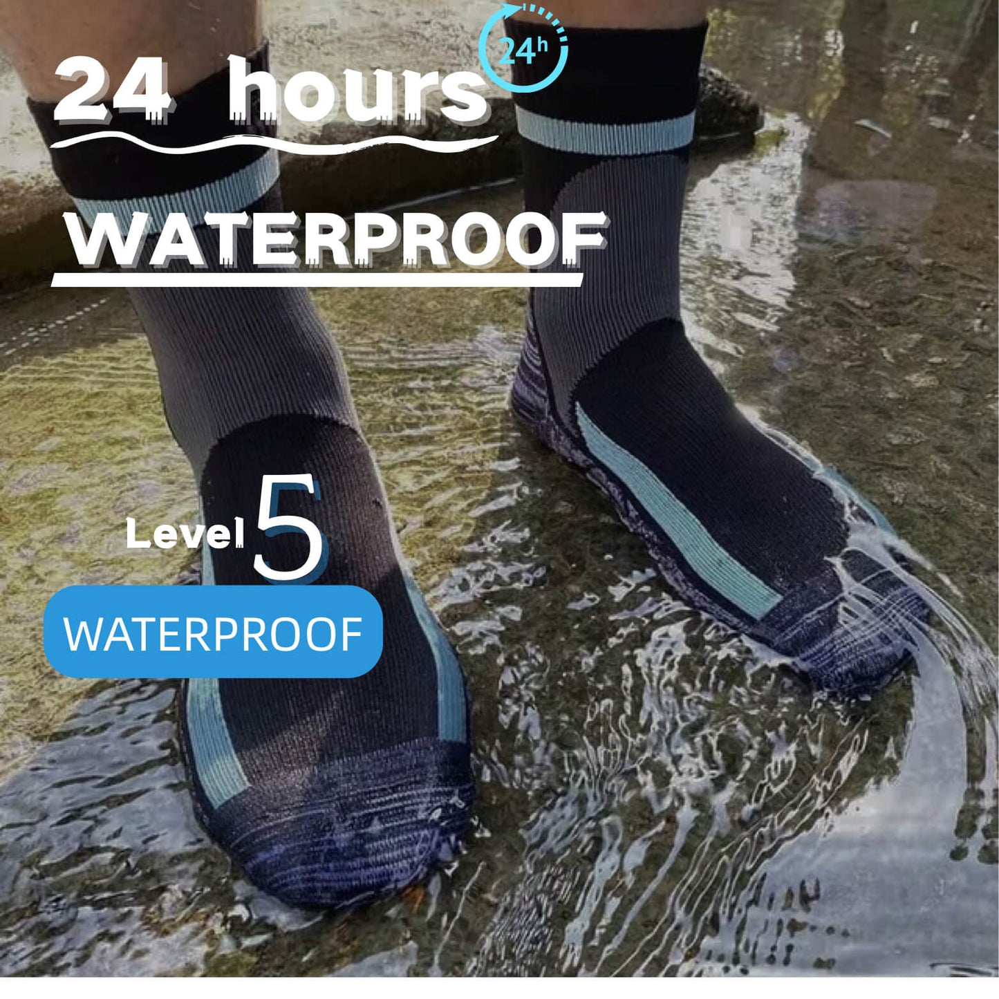 Unisex Crew Waterproof Socks Frost Ember