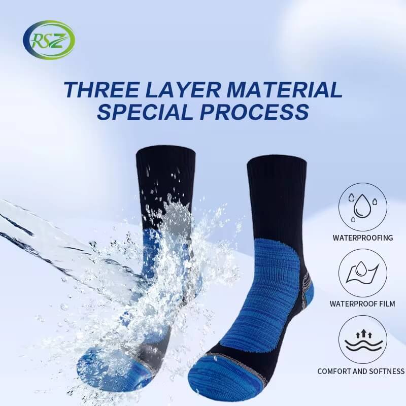 Unisex Crew Waterproof Socks Cobalt Pulse