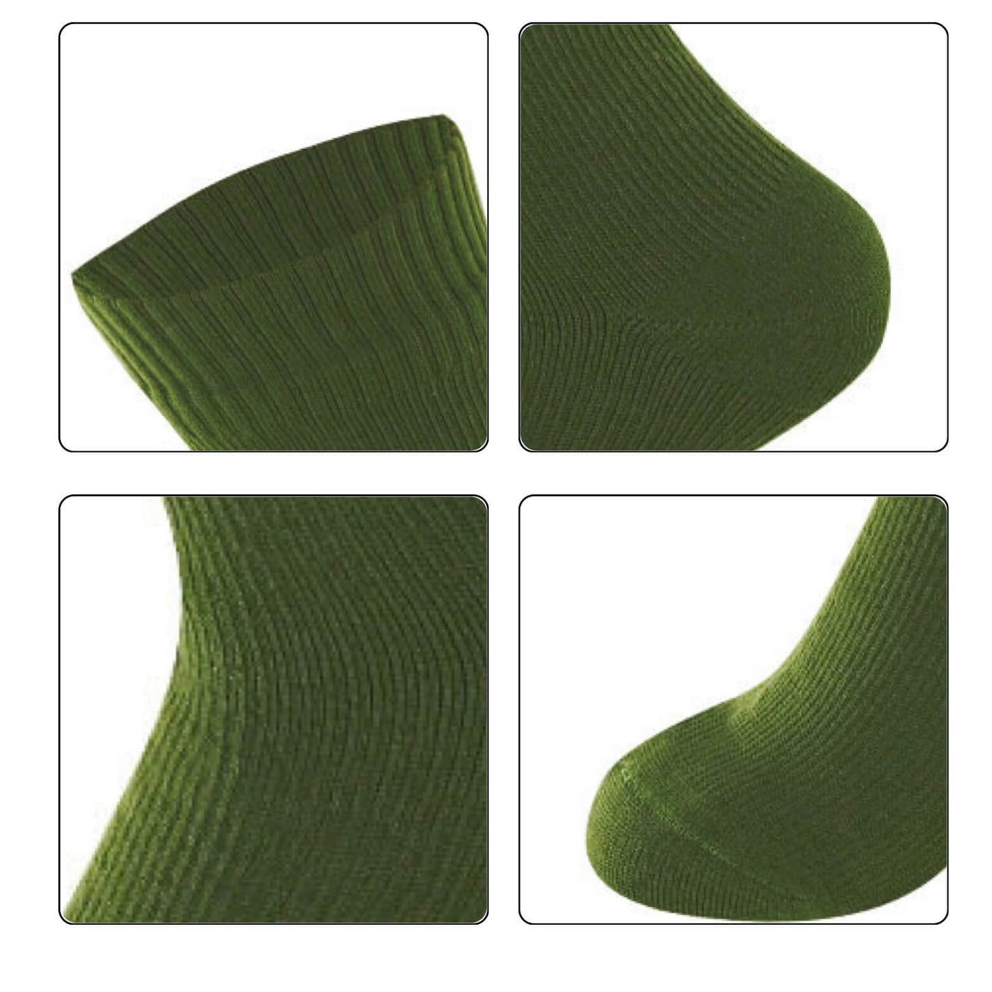 Zoomed-in view of waterproof socks showing design features and craftsmanship