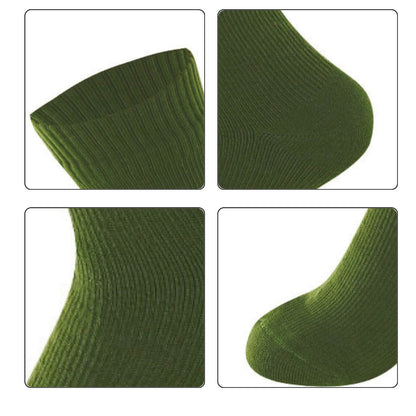 Zoomed-in view of waterproof socks showing design features and craftsmanship