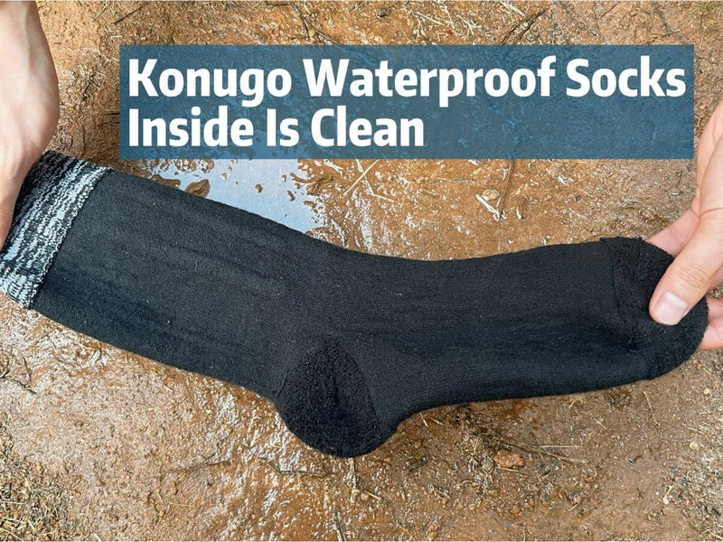 Clean inside of Konugo waterproof socks after outdoor use
