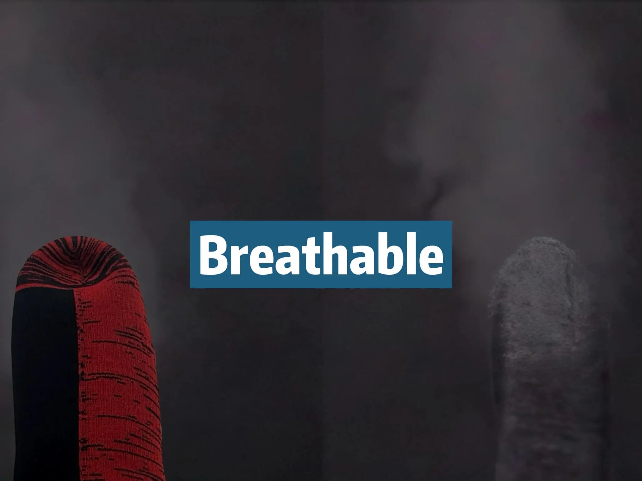 Moisture vapor escaping through breathable Konugo waterproof socks