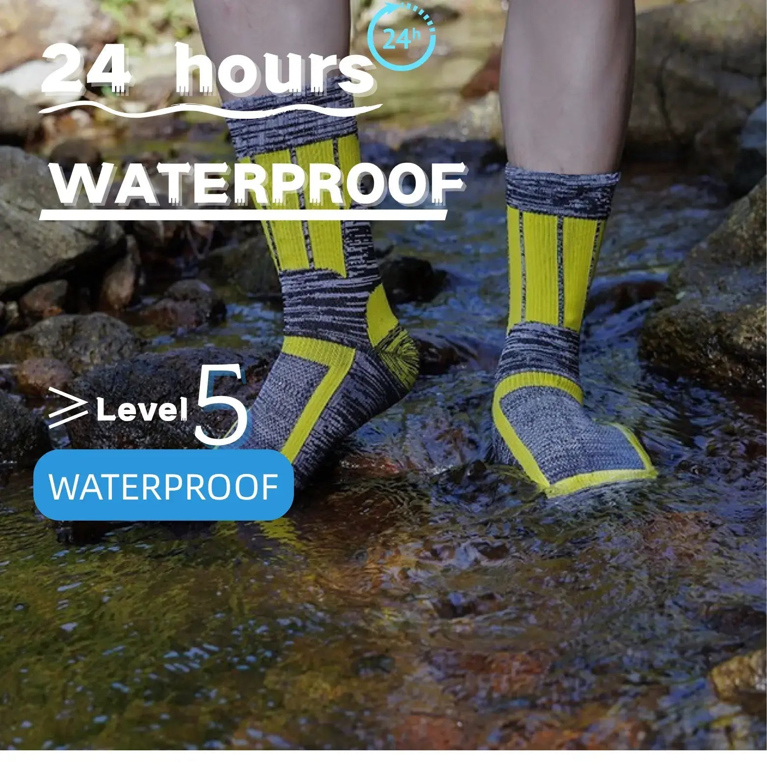 Unisex Crew Waterproof Socks Mystic Slate Konugo