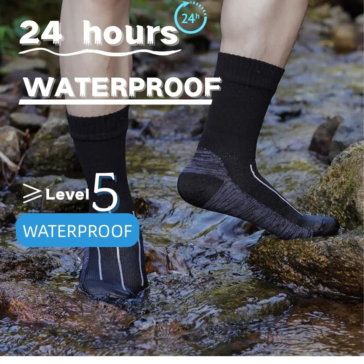 Unisex Crew Waterproof Socks Midnight Pulse Konugo