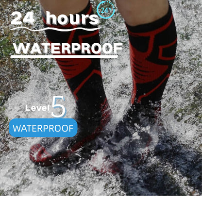 Unisex Knee High Waterproof Socks Ember Edge