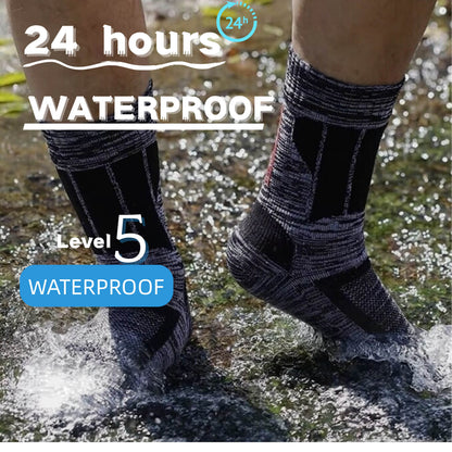 Unisex Crew Waterproof Socks Skeleton Grey