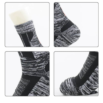 Unisex Crew Waterproof Socks Skeleton Grey