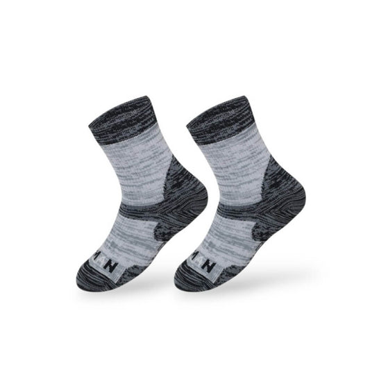 Kids Crew Waterproof Socks Storm Gray Konugo
