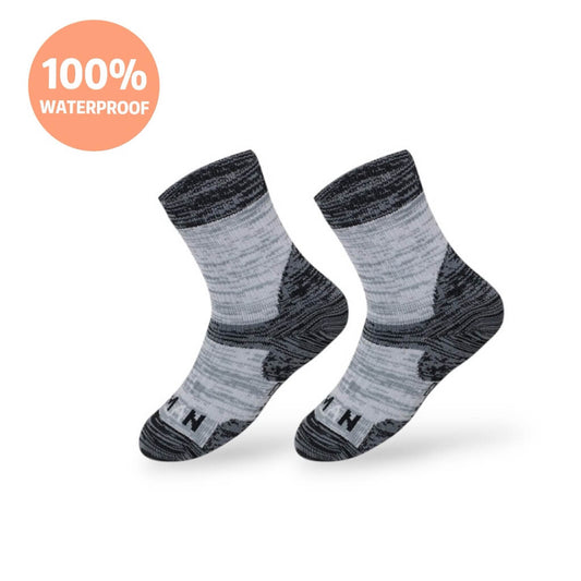 Kids Crew Waterproof Socks Storm Gray