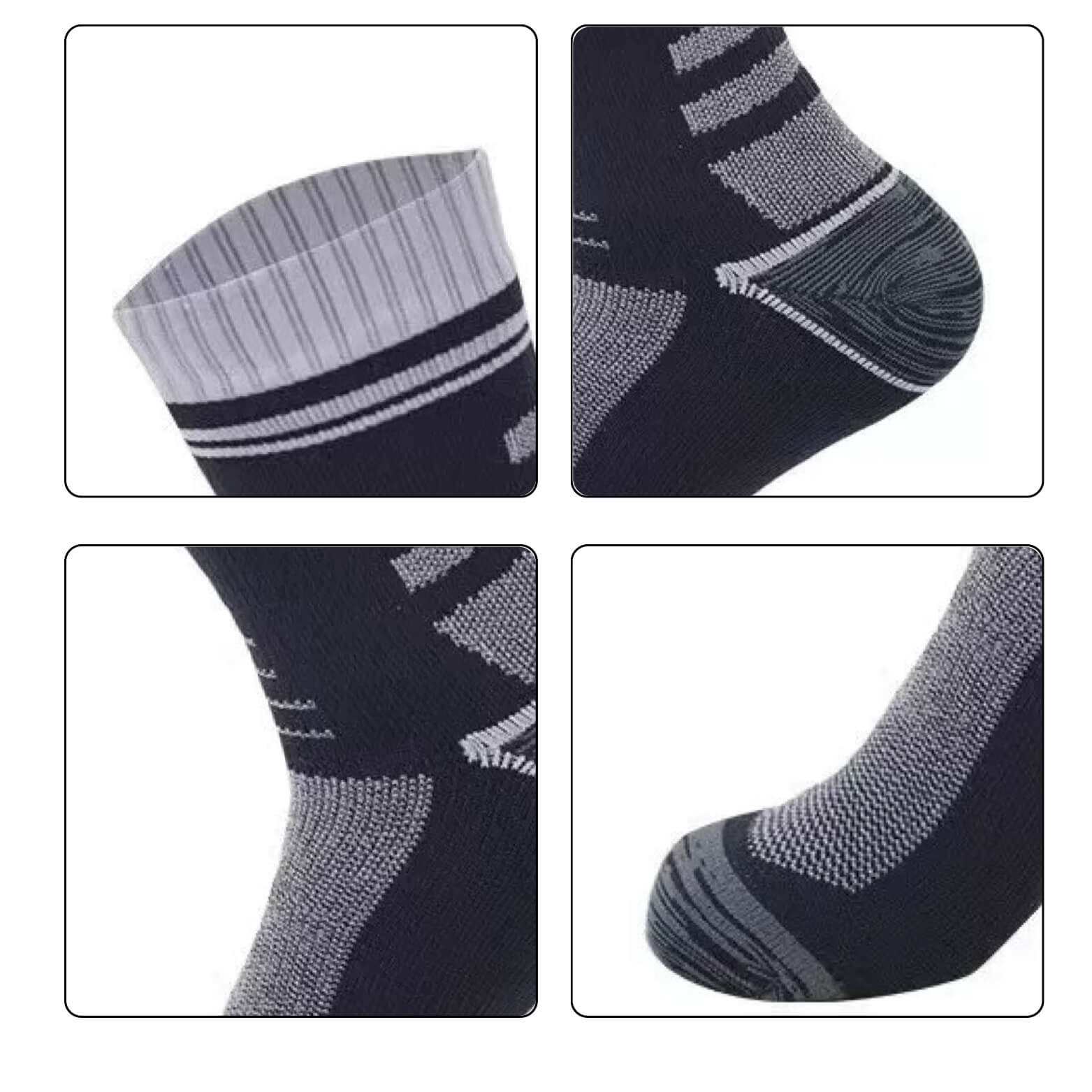 Unisex Crew Waterproof Socks Graphite Stream（副本） Konugo