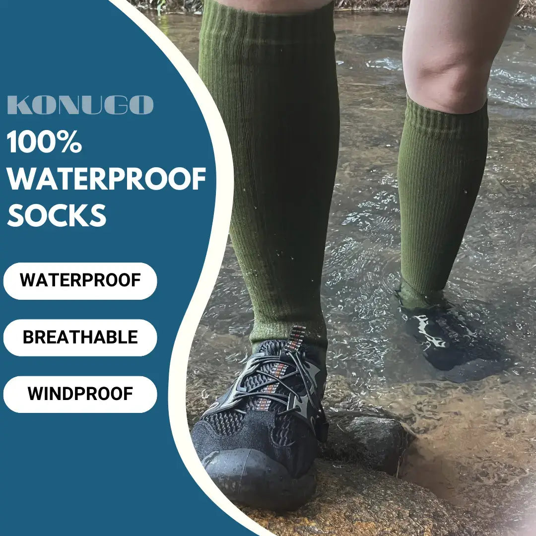 Unisex Knee High Waterproof Socks Forest Guardian Konugo