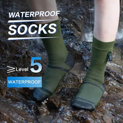Unisex Crew Waterproof Socks Forest Green