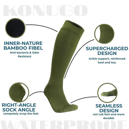 Unisex Knee High Waterproof Socks Forest Guardian Konugo