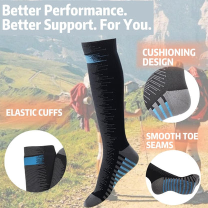 Detailed view of waterproof socks showing breathable and windproof fabric.