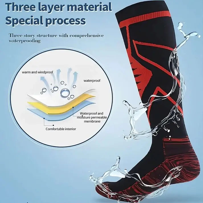 Unisex Knee High Waterproof Socks Ember Edge Konugo